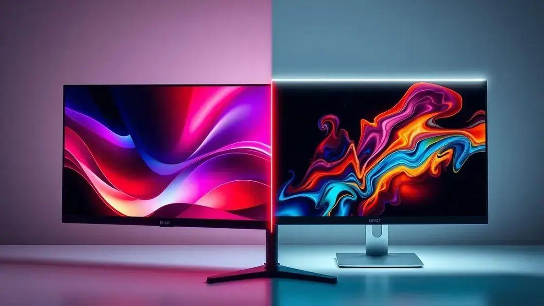 Principais diferenças entre Monitores OLED e LED Principais diferenças entre Monitores OLED e LED