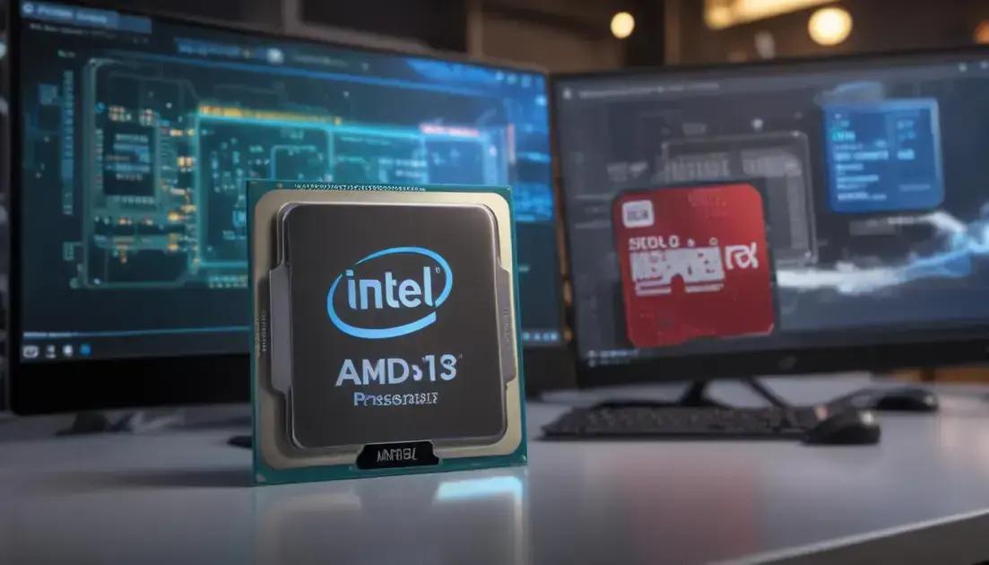 Comparação de desempenho entre processadores Intel e AMD Comparação de desempenho entre processadores Intel e AMD